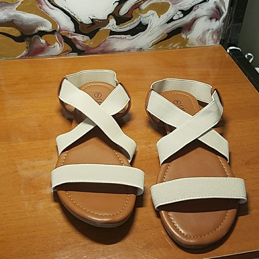 NEW!! "Beige Leather" Sandles